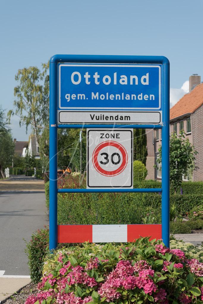 Plaatsnaambord Ottoland – Vuilendam D8102636