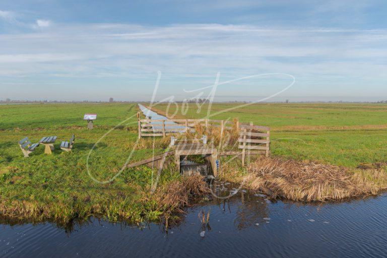 Stuw voor afwatering poldersloten