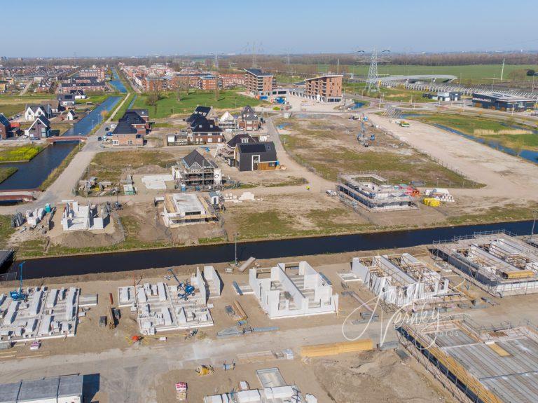 Luchtfoto Nieuwbouwproject De Eilanden Baanhoek-West Sliedrecht