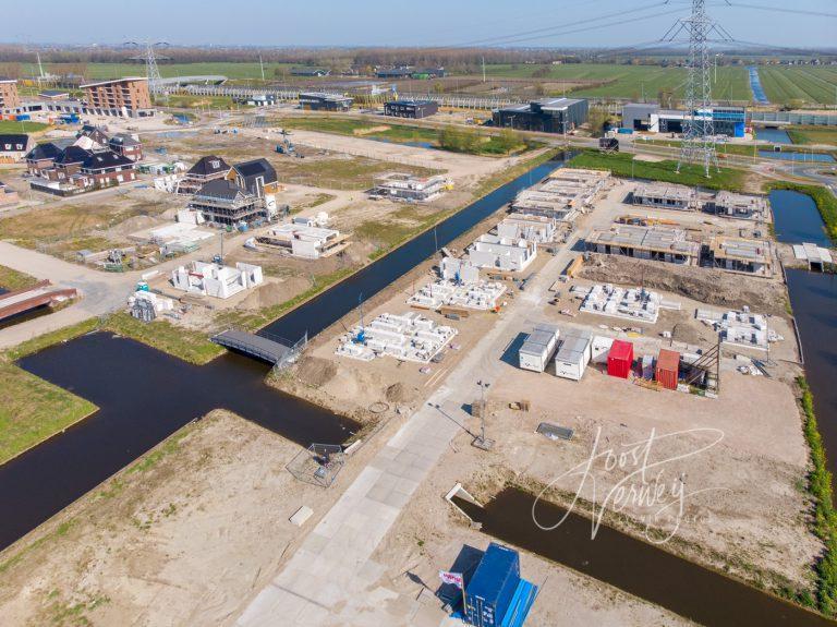 Luchtfoto Nieuwbouwproject De Eilanden Baanhoek-West Sliedrecht