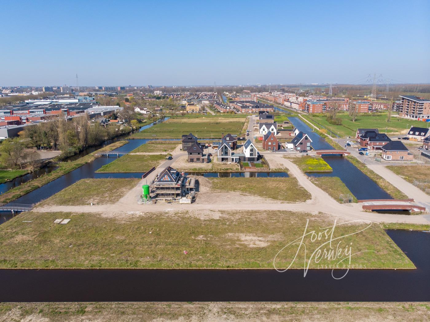 Luchtfoto nieuwbouwproject Land van Matena