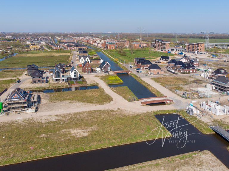 Luchtfoto nieuwbouwproject Land van Matena