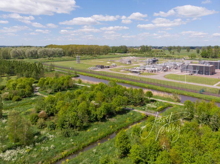 Luchtfoto gasstation Wijngaarden