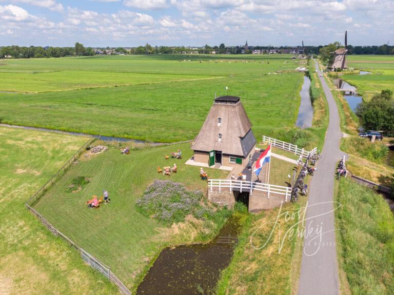 Luchtfoto Hoge Tiendwegsemolen in Streefkerk