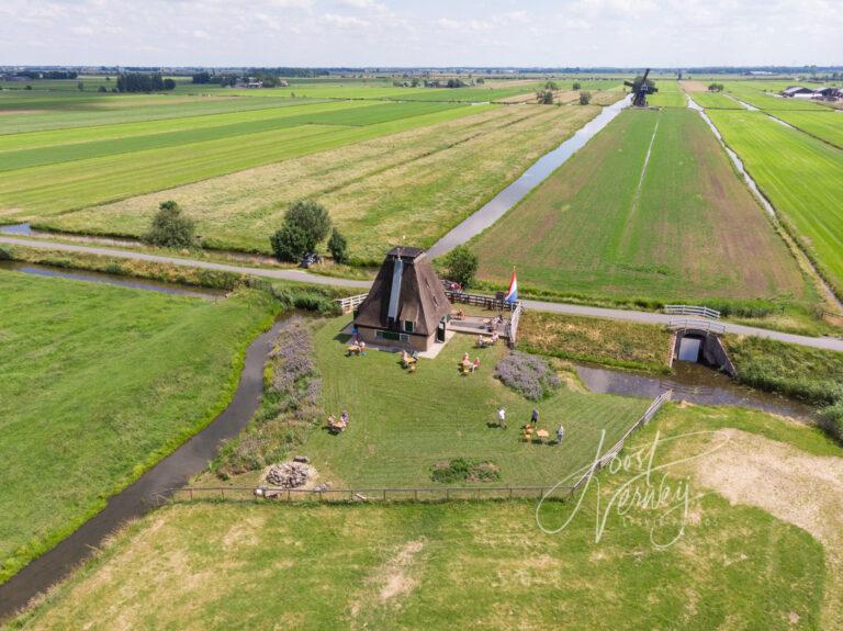 Luchtfoto Hoge Tiendwegsemolen in Streefkerk