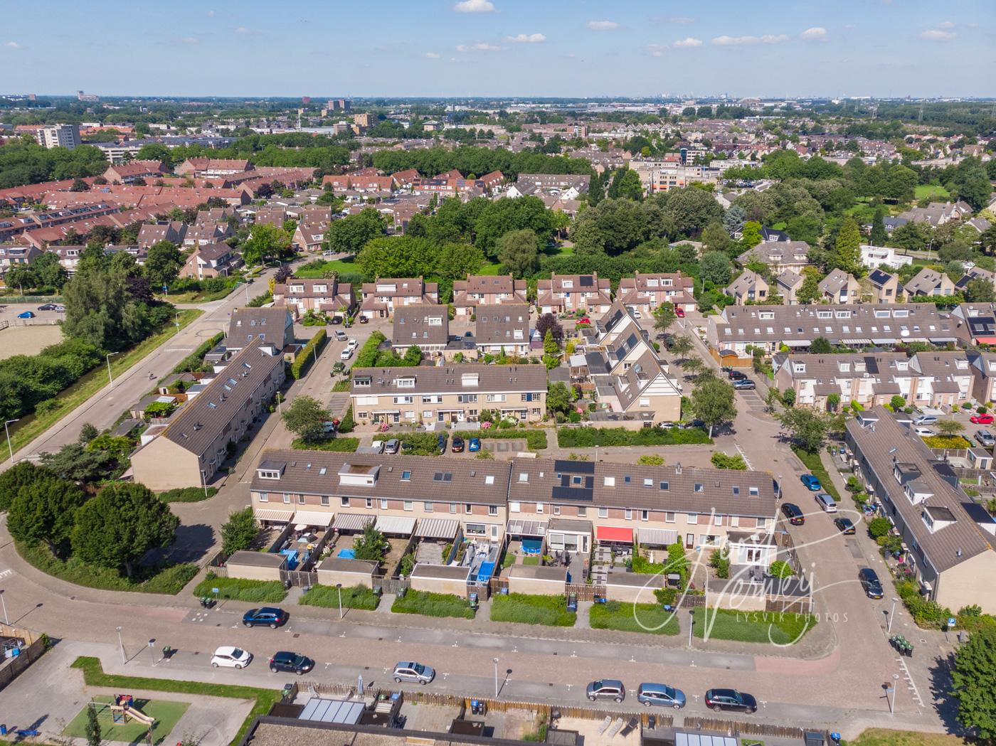 Luchtfoto wijk Wilgendonk Papendrecht