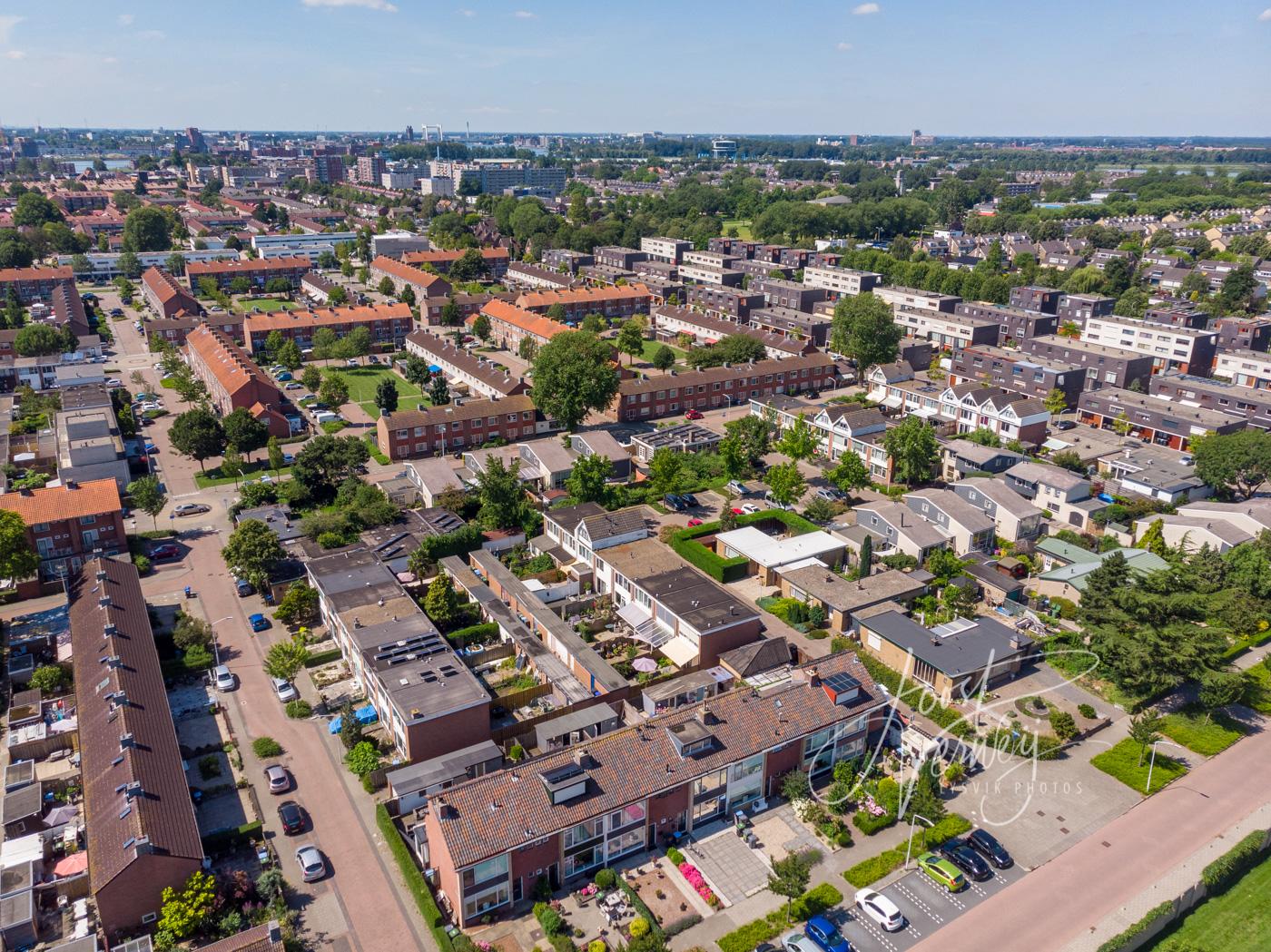 Luchtfoto wijk Kraaihoek Papendrecht