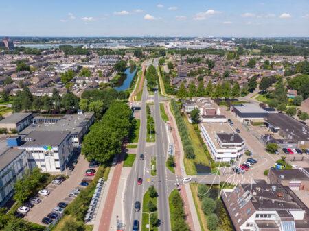 Luchtfoto Burgemeester Keijzerweg Papendrecht