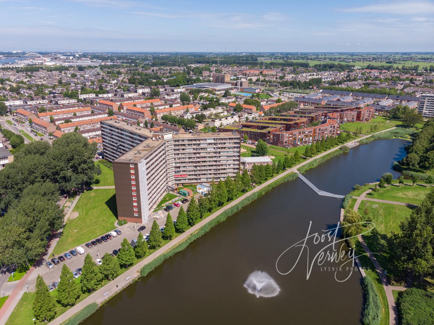 Luchtfoto wijk Kraaihoek Papendrecht