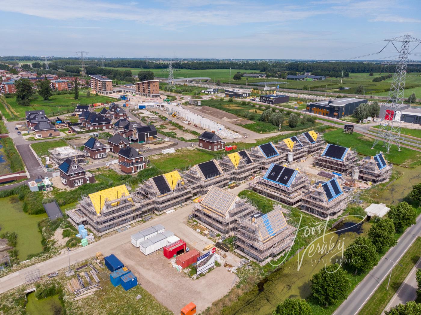Luchtfoto nieuwbouw Land van Matena