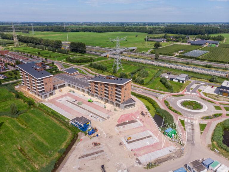 Luchtfoto nieuwbouw Land van Matena