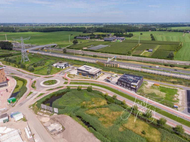 Luchtfoto bedrijventerrein Land van Matena