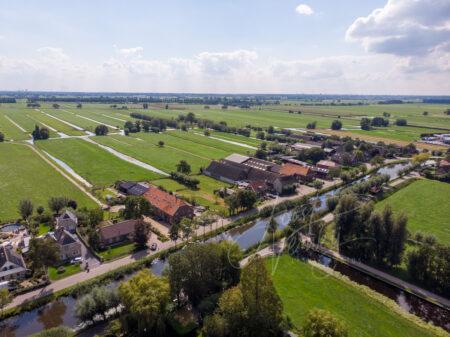 Luchtfoto polders achter Bleskensgraaf