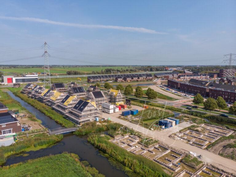 Luchtfoto nieuwbouwproject De Eilanden Baanhoek-West