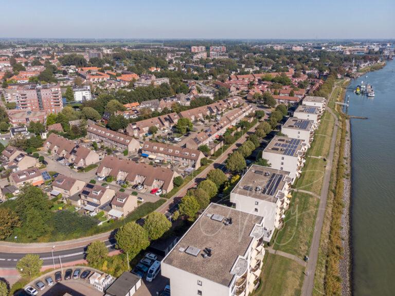 Luchtfoto appartementen aan het Pontenierspad