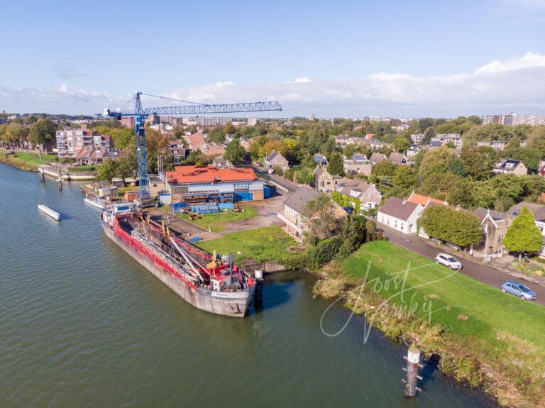 Luchtfoto werf aan Kerkbuurt