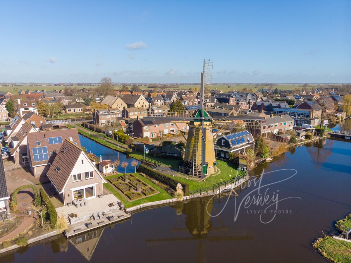 Luchtfoto Kerkmolen in Molenaarsgraaf