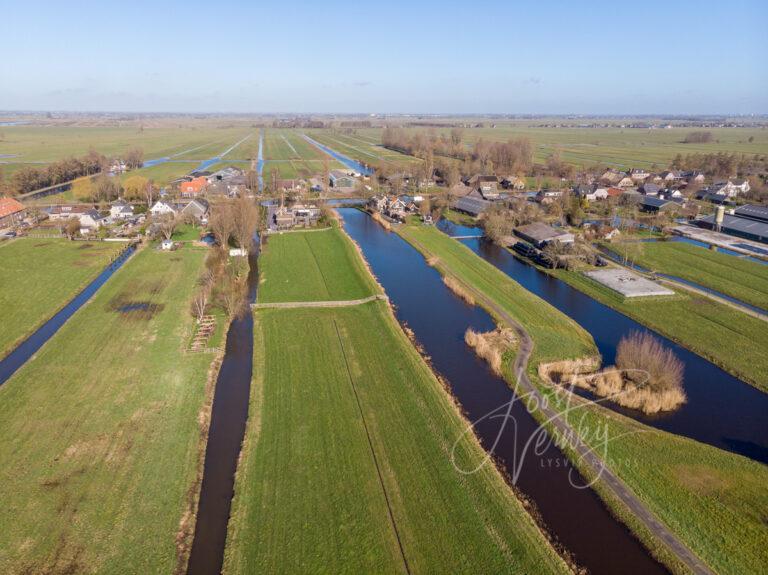 Luchtfoto poldergebied bij Molenaarsgraaf