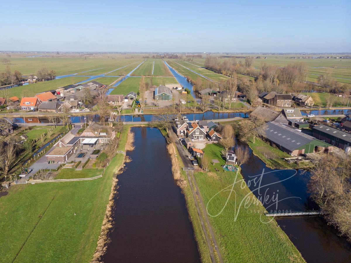 Luchtfoto poldergebied bij Molenaarsgraaf