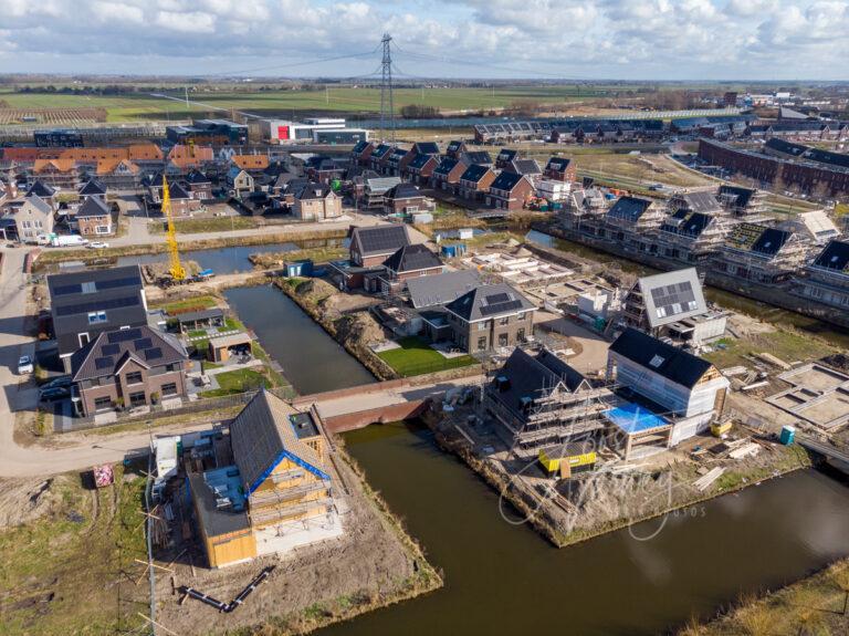 Luchtfoto nieuwbouw Land van Matena