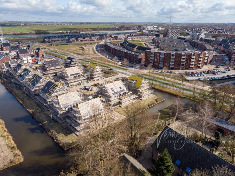 Luchtfoto nieuwbouw De Eilanden Baanhoek-West