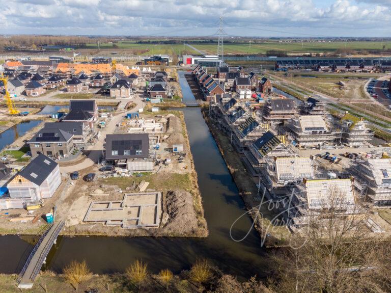 Luchtfoto nieuwbouw Land van Matena