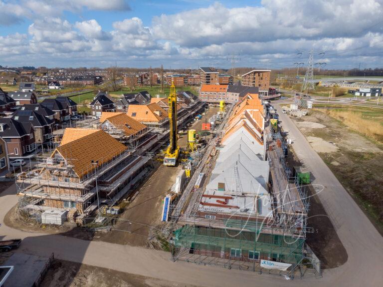 Luchtfoto nieuwbouw Land van Matena