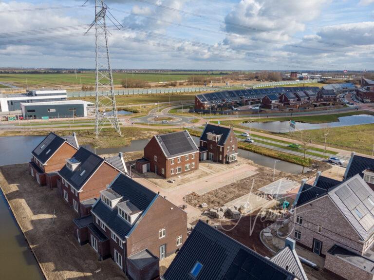 Luchtfoto nieuwbouw De Eilanden Baanhoek-West