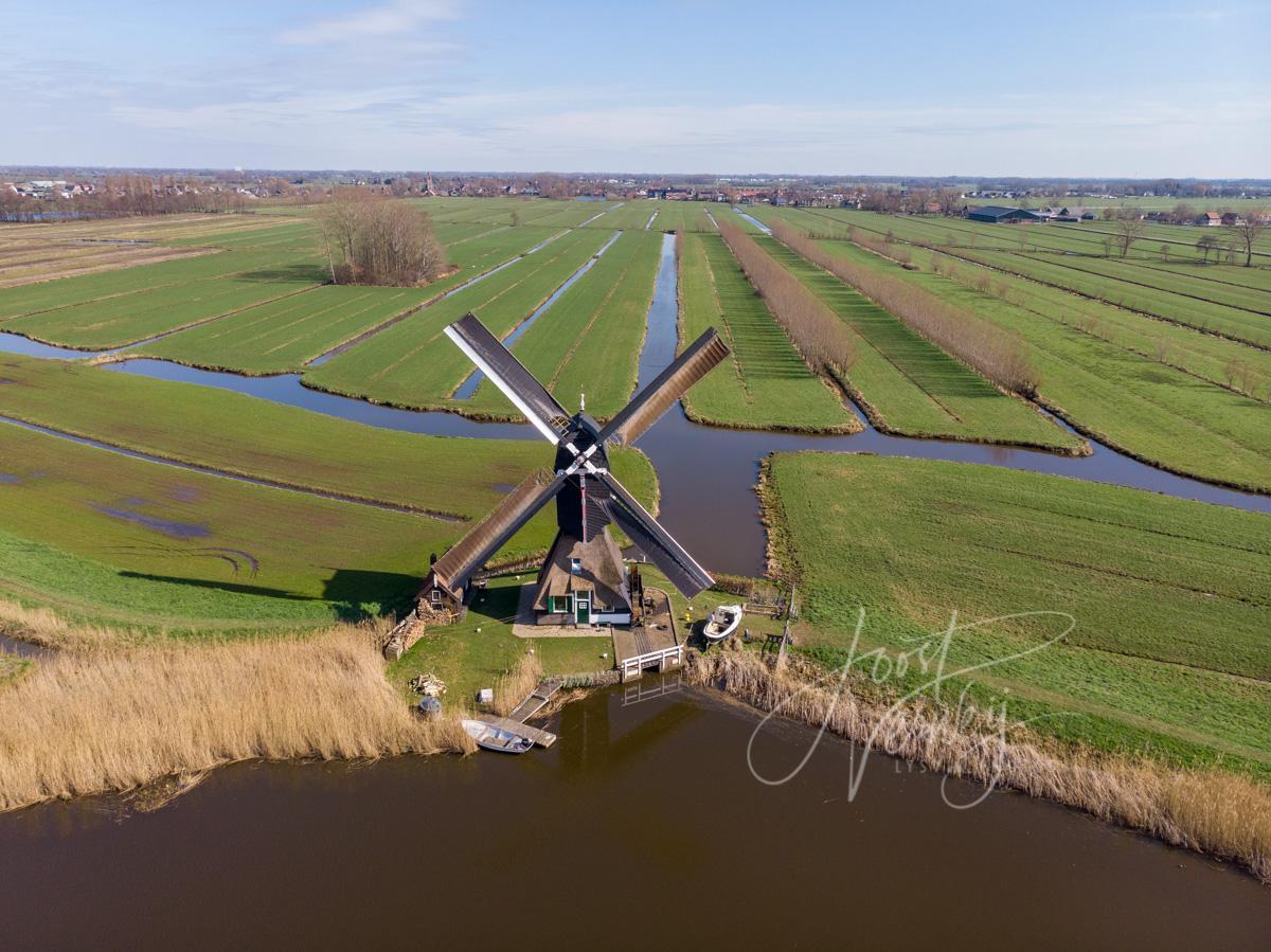 Luchtfoto Oudendijkse molen
