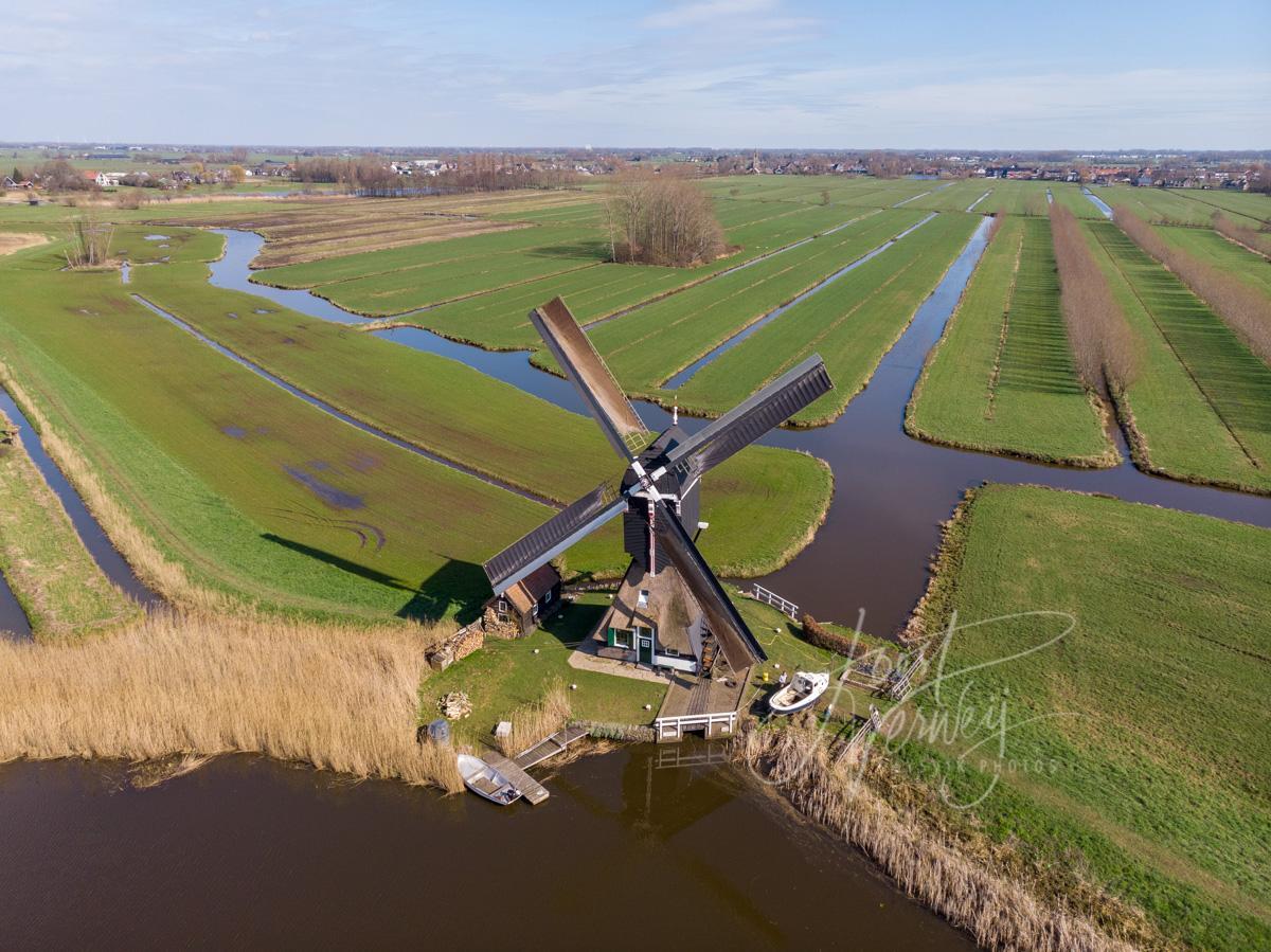 Luchtfoto Oudendijkse molen