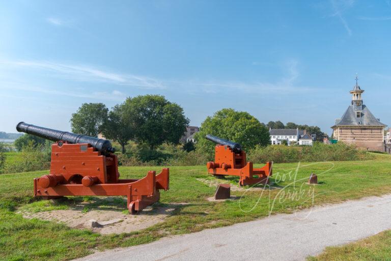 Afweergeschut op stadswal Gorinchem