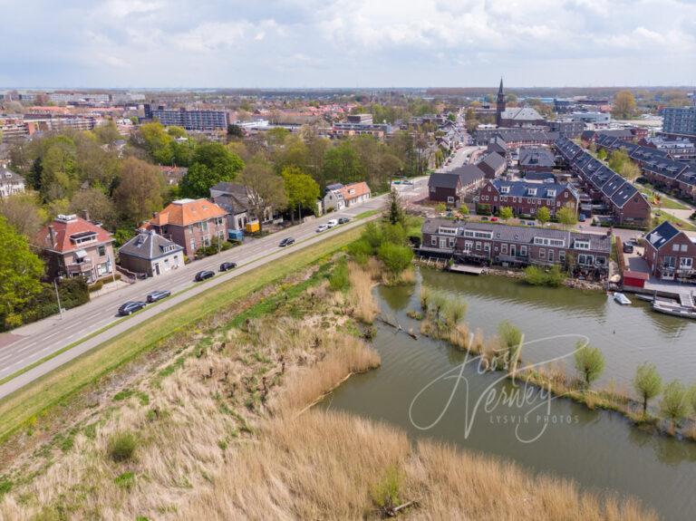 Luchtfoto woningen Oost Kinderdijk D2105061223