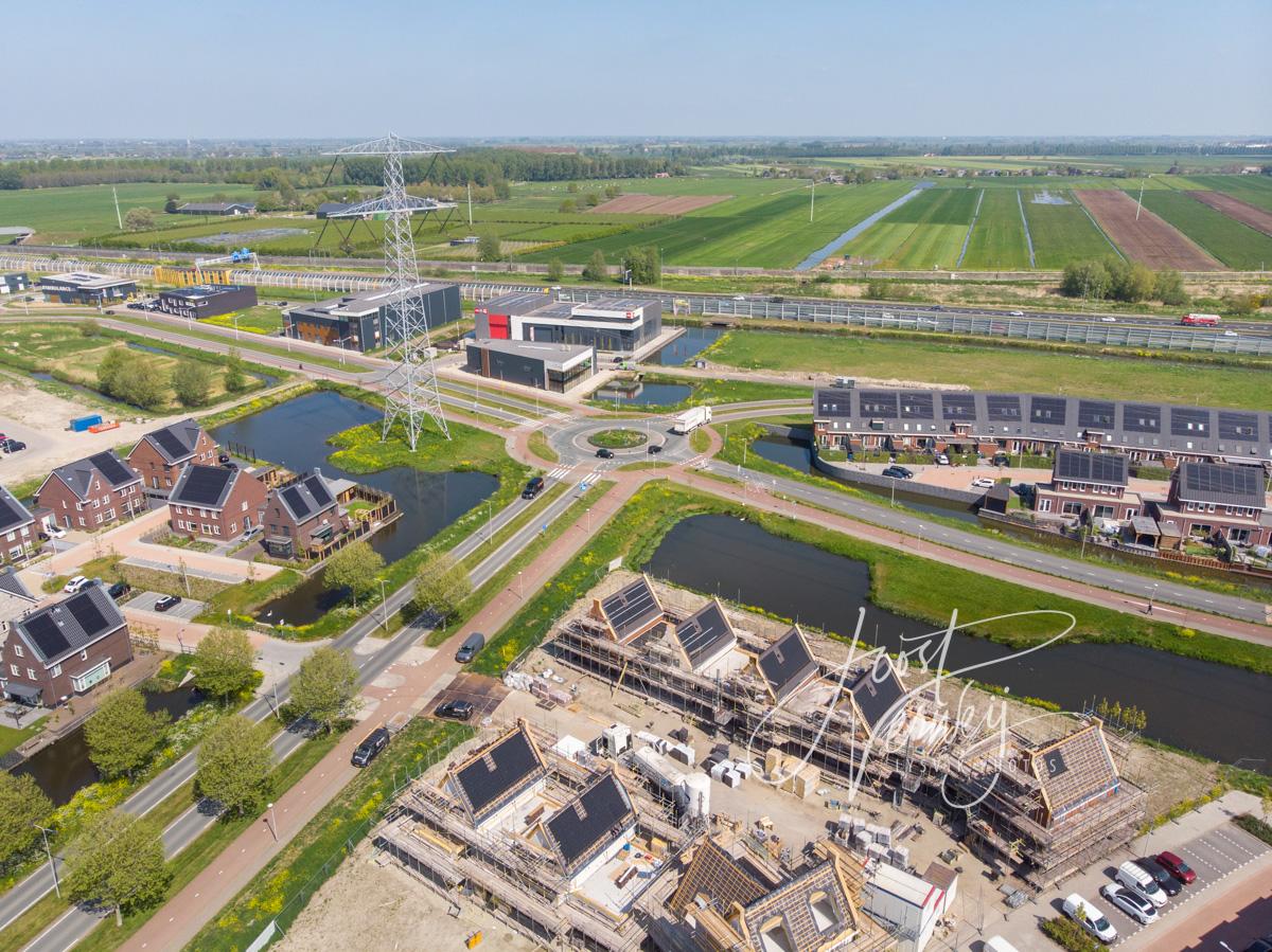 Luchtfoto nieuwbouw Baanhoek-West