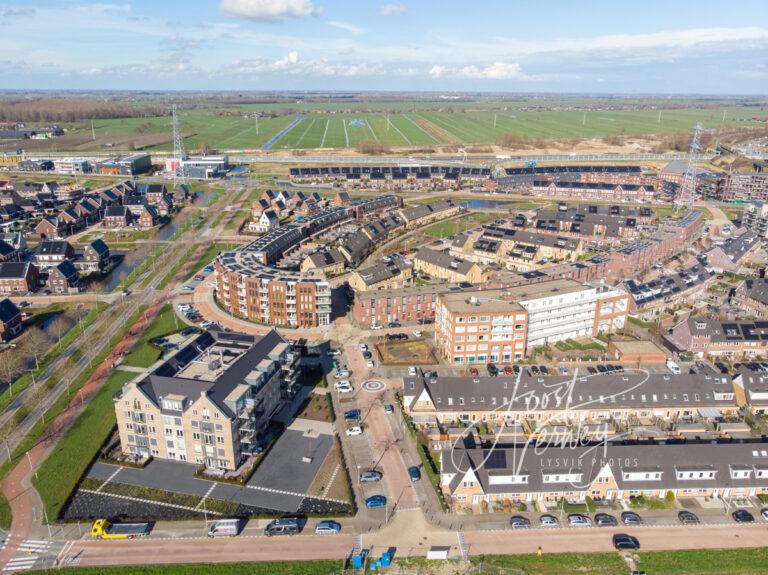 Luchtfoto nieuwbouwwijk Baanhoek-West