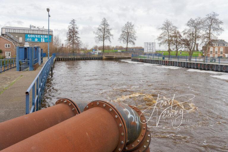 Pompen bij maalkom Smitgemaal in Kinderdijk