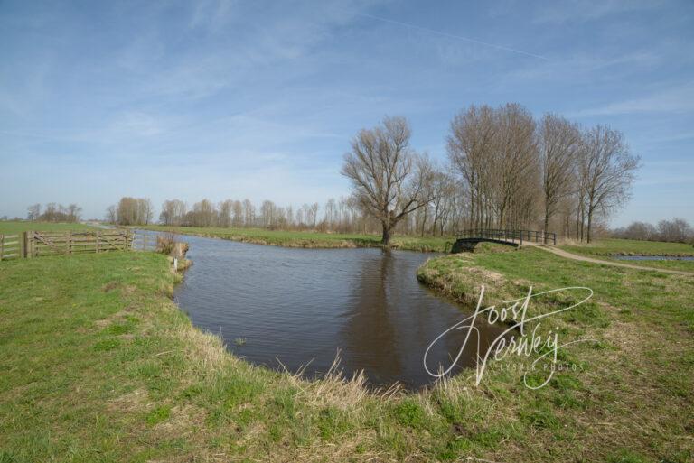 Waterpartij met bruggetje bij Kraaienbos