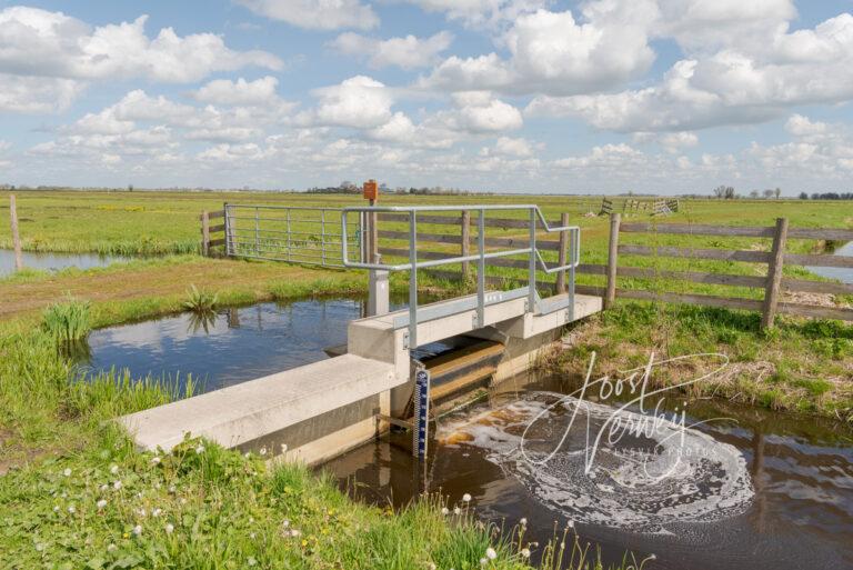 Stuw in polder Langenbroek