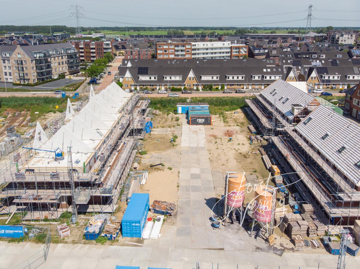 Luchtfoto nieuwbouw wijk Het Buurtschap