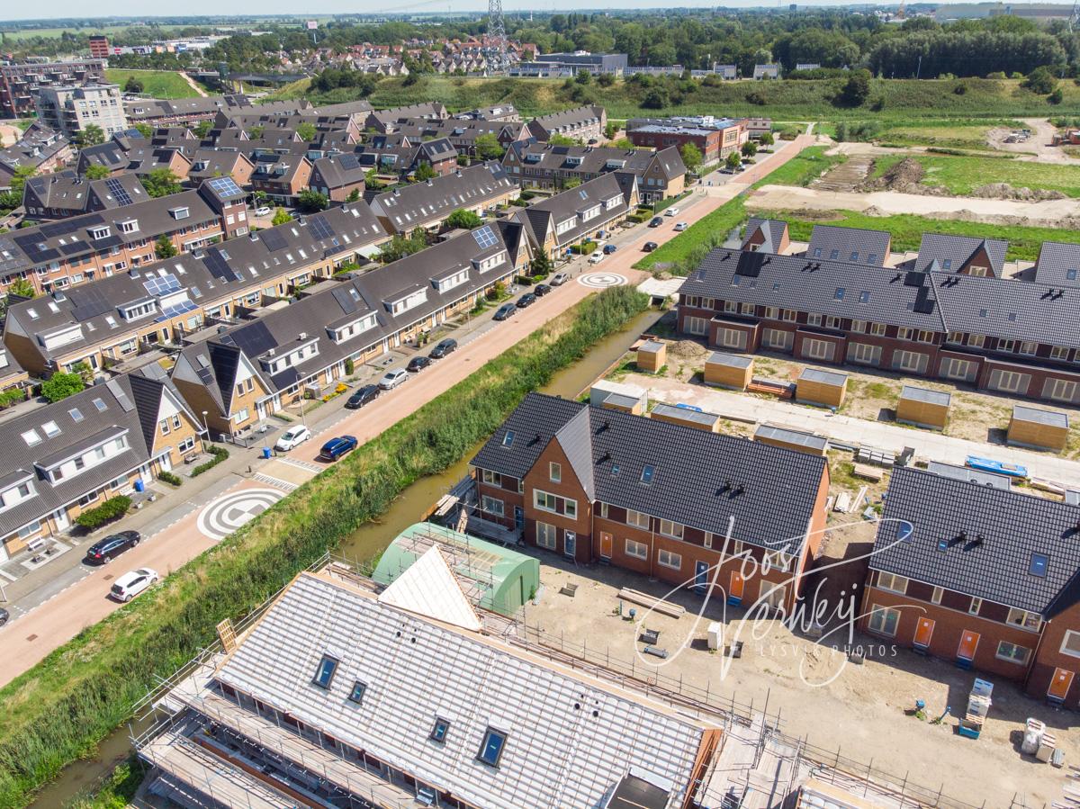 Luchtfoto nieuwbouw wijk Het Buurtschap