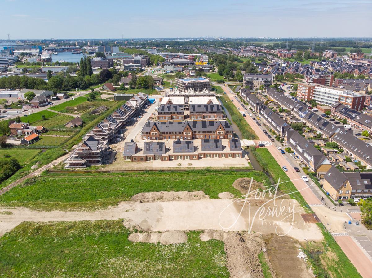 Luchtfoto nieuwbouw wijk Het Buurtschap