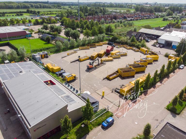 Luchtfoto Waardlanden milieustraat Hardinxveld-Giessendam