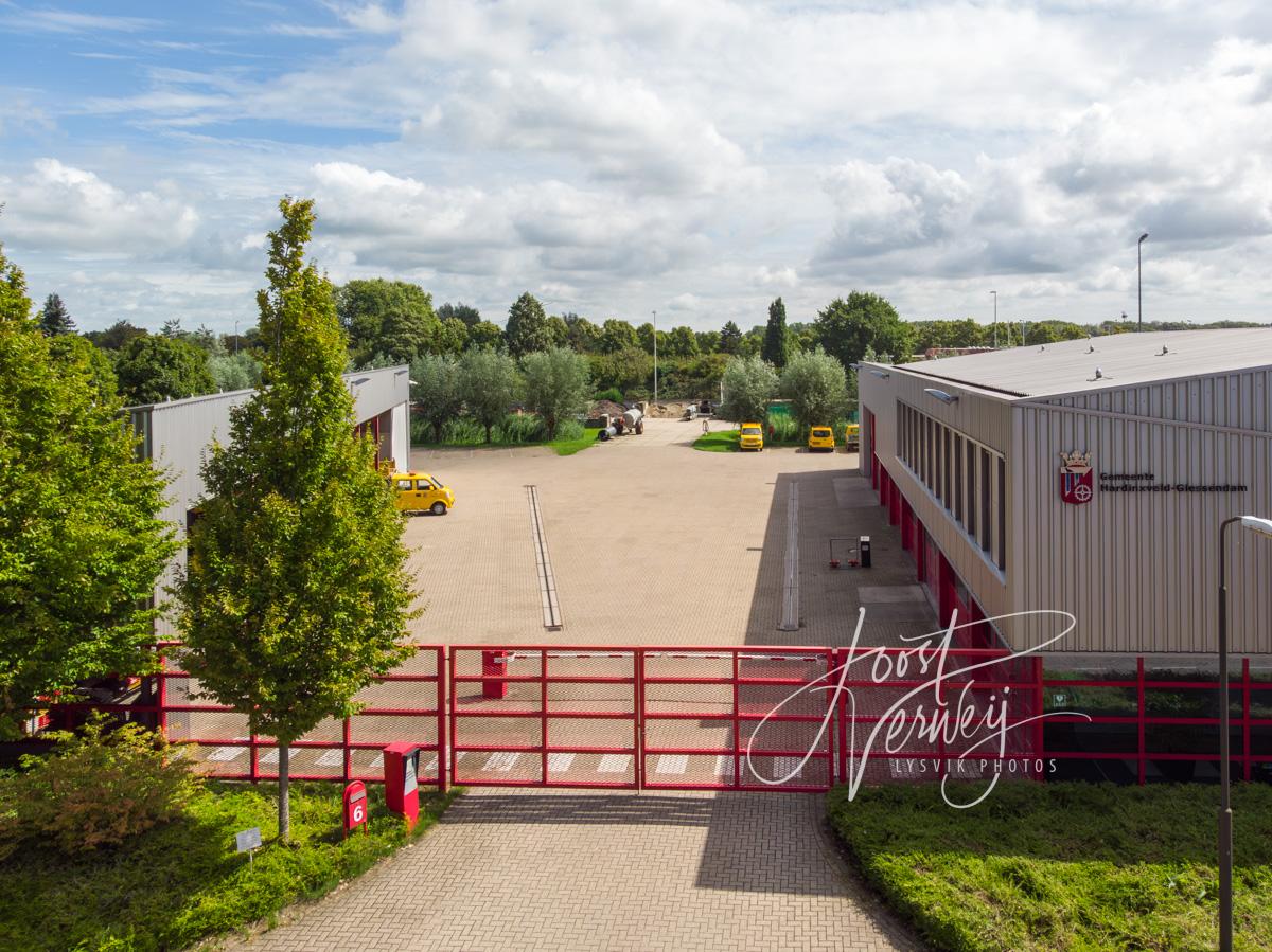 Luchtfoto gemeentewerkplaats Hardinxveld-Giessendam