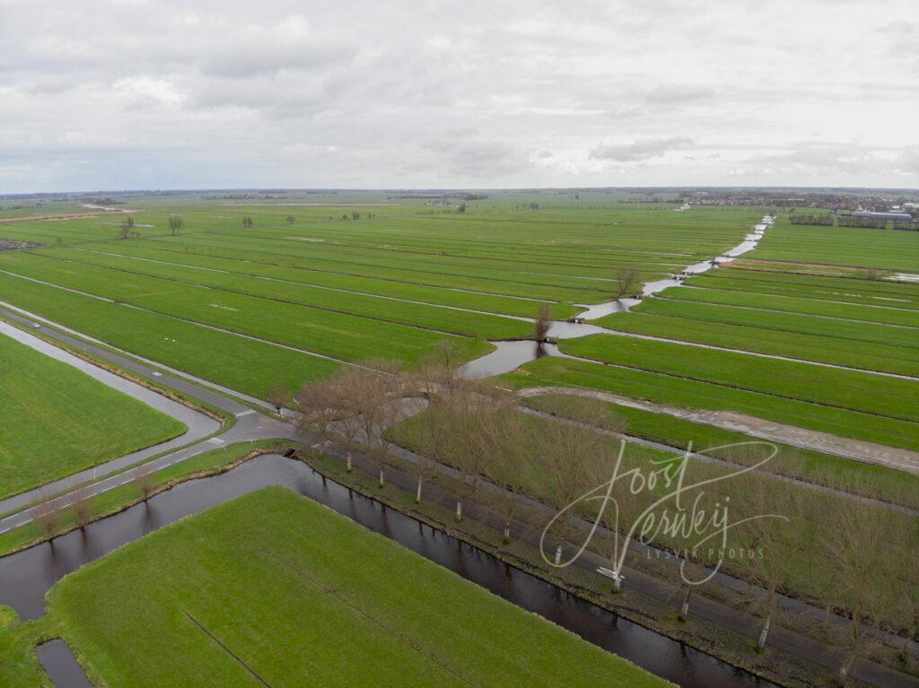 Luchtfoto polder achter Bleskensgraaf