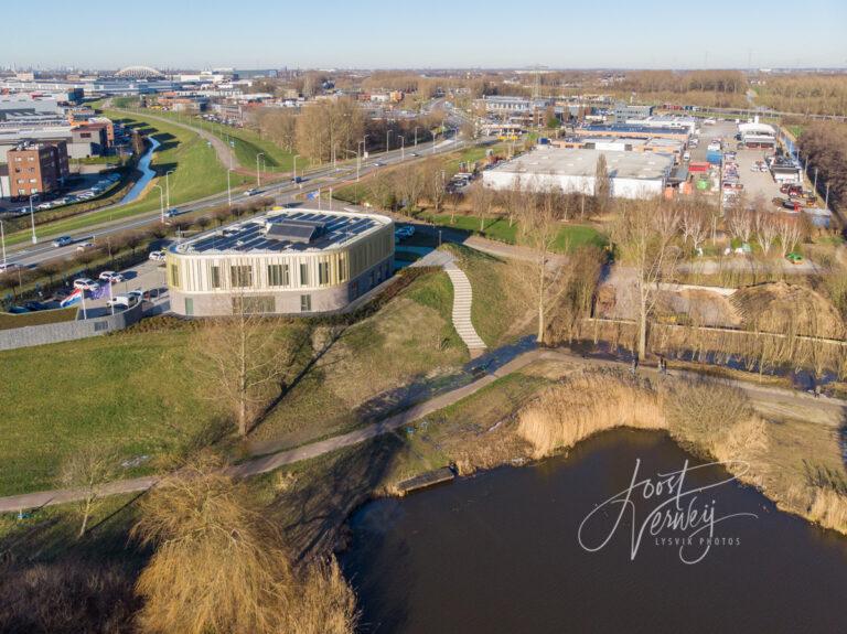 Luchtfoto politiebureau Papendrecht