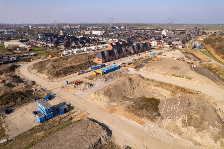 Luchtfoto van nieuwbouwwijk Het Buurtschap